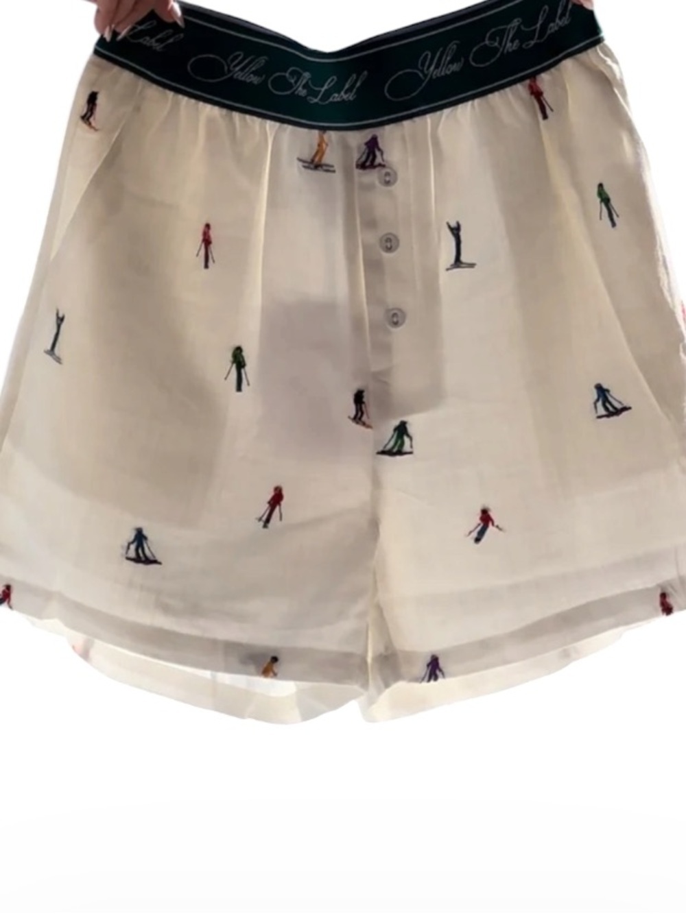 Yellow the label Linen Shorts M - Picture 2 of 9